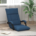 Verstellbarer Fußsessel Blau Stoff