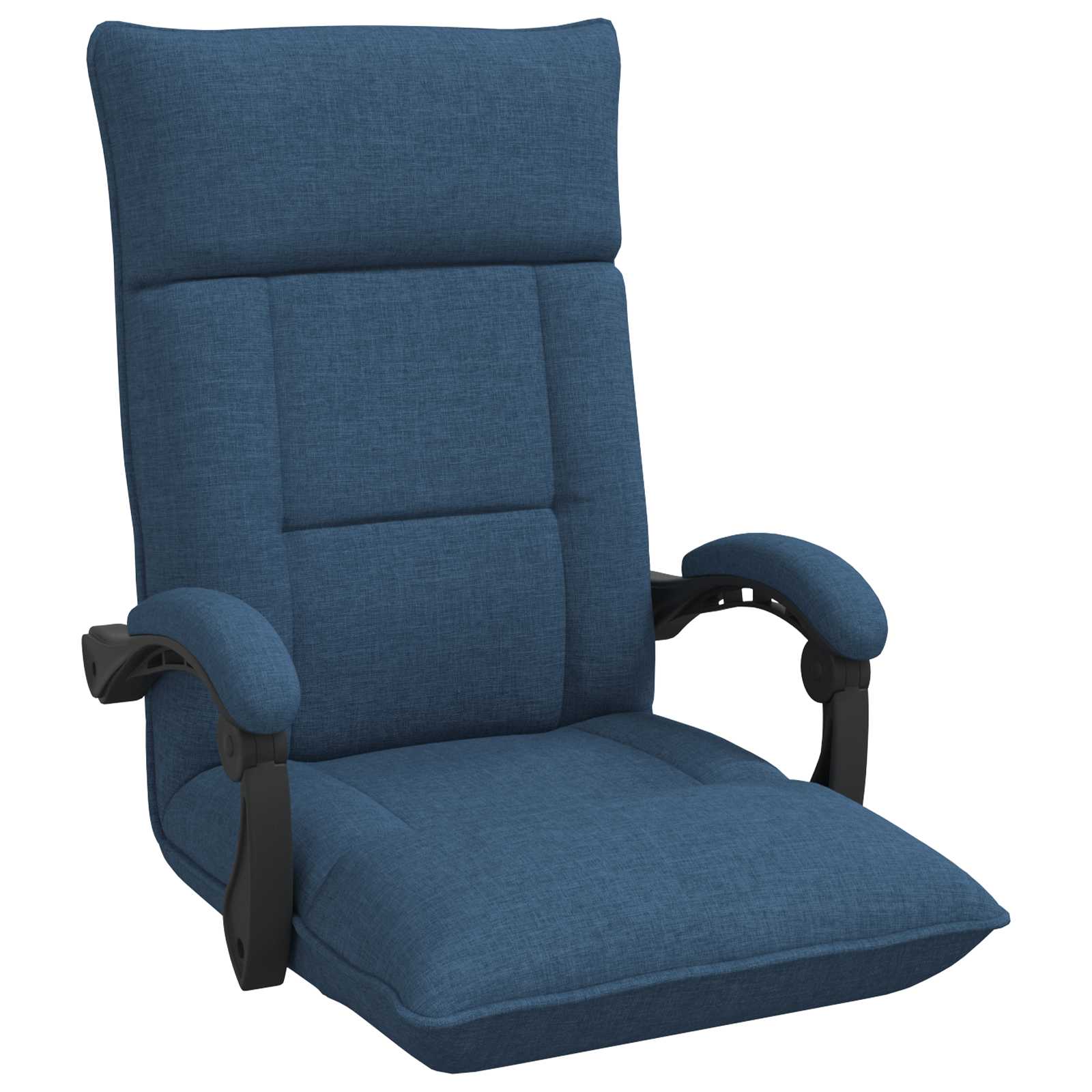 Verstellbarer Fußsessel Blau Stoff