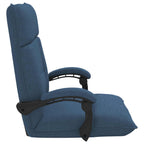 Verstellbarer Fußsessel Blau Stoff
