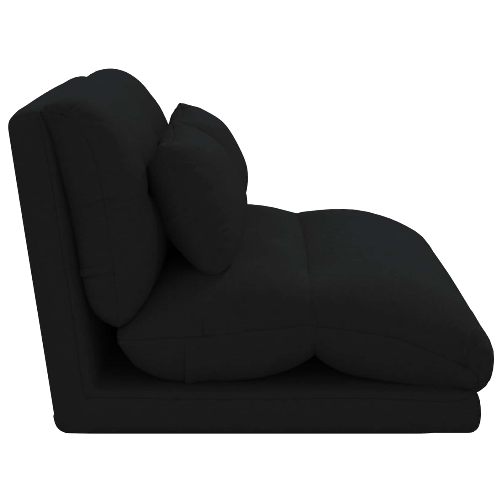 Verstellbarer Fußsessel Schwarz Stoff