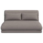 Verstellbarer Fußsessel Taupe Stoff