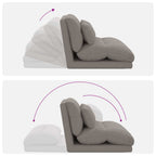 Verstellbarer Fußsessel Taupe Stoff