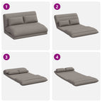 Verstellbarer Fußsessel Taupe Stoff