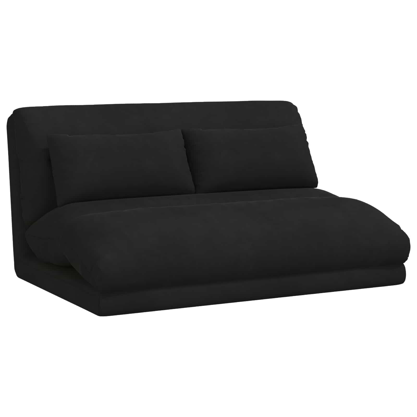 Verstellbarer Fußsessel Schwarz Samt