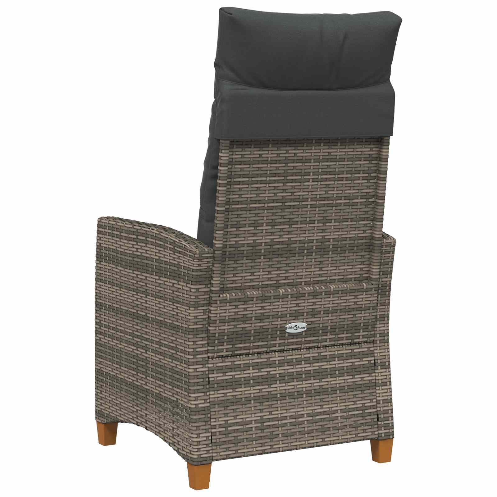Liegestuhl mit Teeteller 62 x 64 x 112 cm Poly-Rattan
