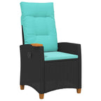 Liegestuhl mit Teeteller 62 x 64 x 112 cm Poly-Rattan