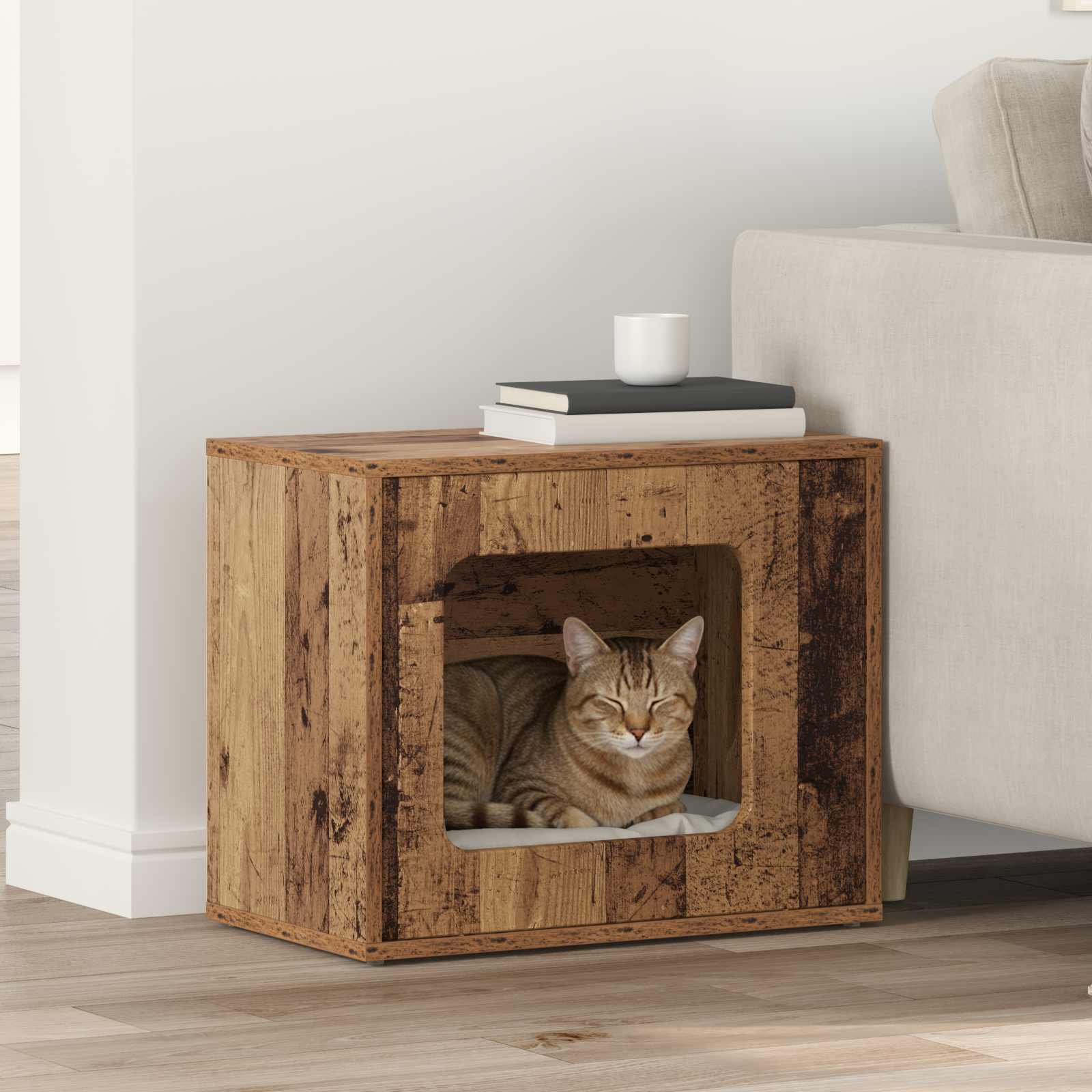 Katzenhaus Altholz 51 x 30 x 42,5 cm Holzwerkstoff