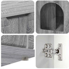 Katzenhaus Graues Sonoma 85 x 55 x 50,5 cm Holzwerkstoff