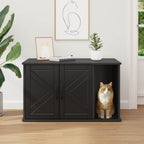 Katzenhaus Schwarz 85 x 55 x 50 cm Holzwerkstoff