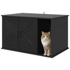 Katzenhaus Schwarz 85 x 55 x 50 cm Holzwerkstoff