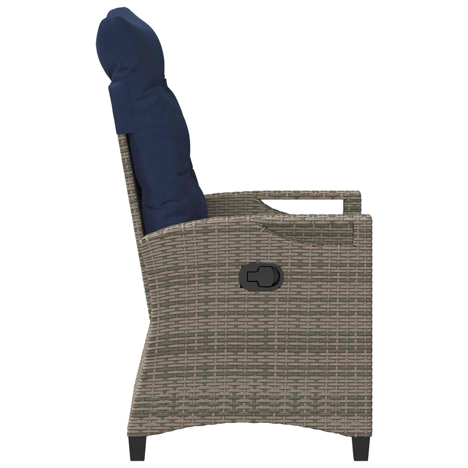 Gartenstuhl 2 pcs Grau und Marineblau 56 x 60 x 112 cm