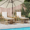 Gartenmöbel Set 5 pcs Natürlich und Cremweiß