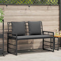 Bank Outdoor Uni Schwarz und Dunkelgrau 116 x 55 x 82 cm