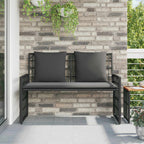 Bank Outdoor Uni Schwarz und Dunkelgrau 116 x 55 x 82 cm