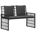 Bank Outdoor Uni Schwarz und Dunkelgrau 116 x 55 x 82 cm