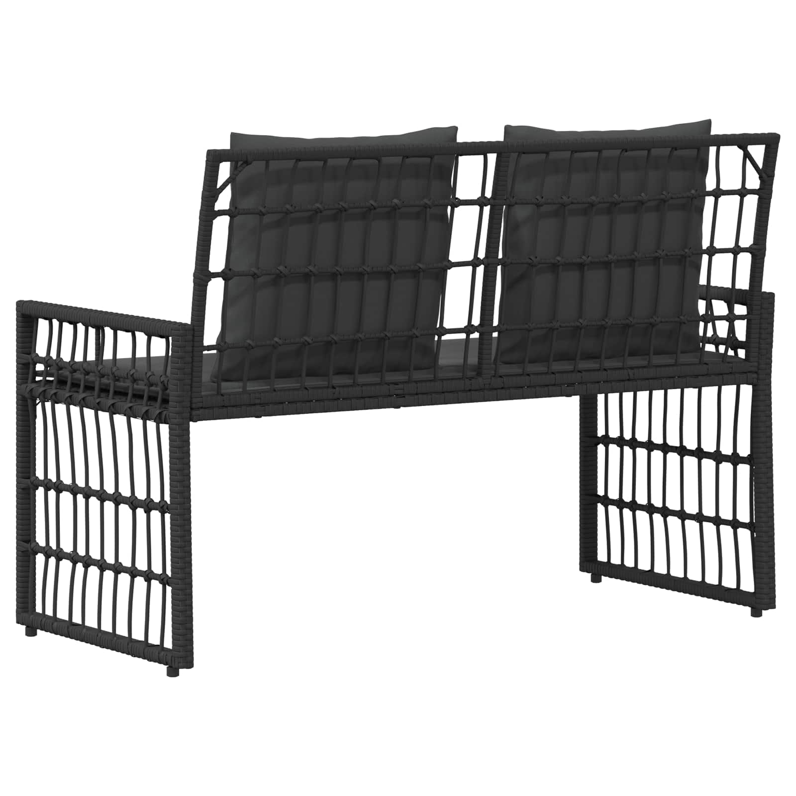 Bank Outdoor Uni Schwarz und Dunkelgrau 116 x 55 x 82 cm