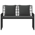 Bank Outdoor Uni Schwarz und Dunkelgrau 116 x 55 x 82 cm