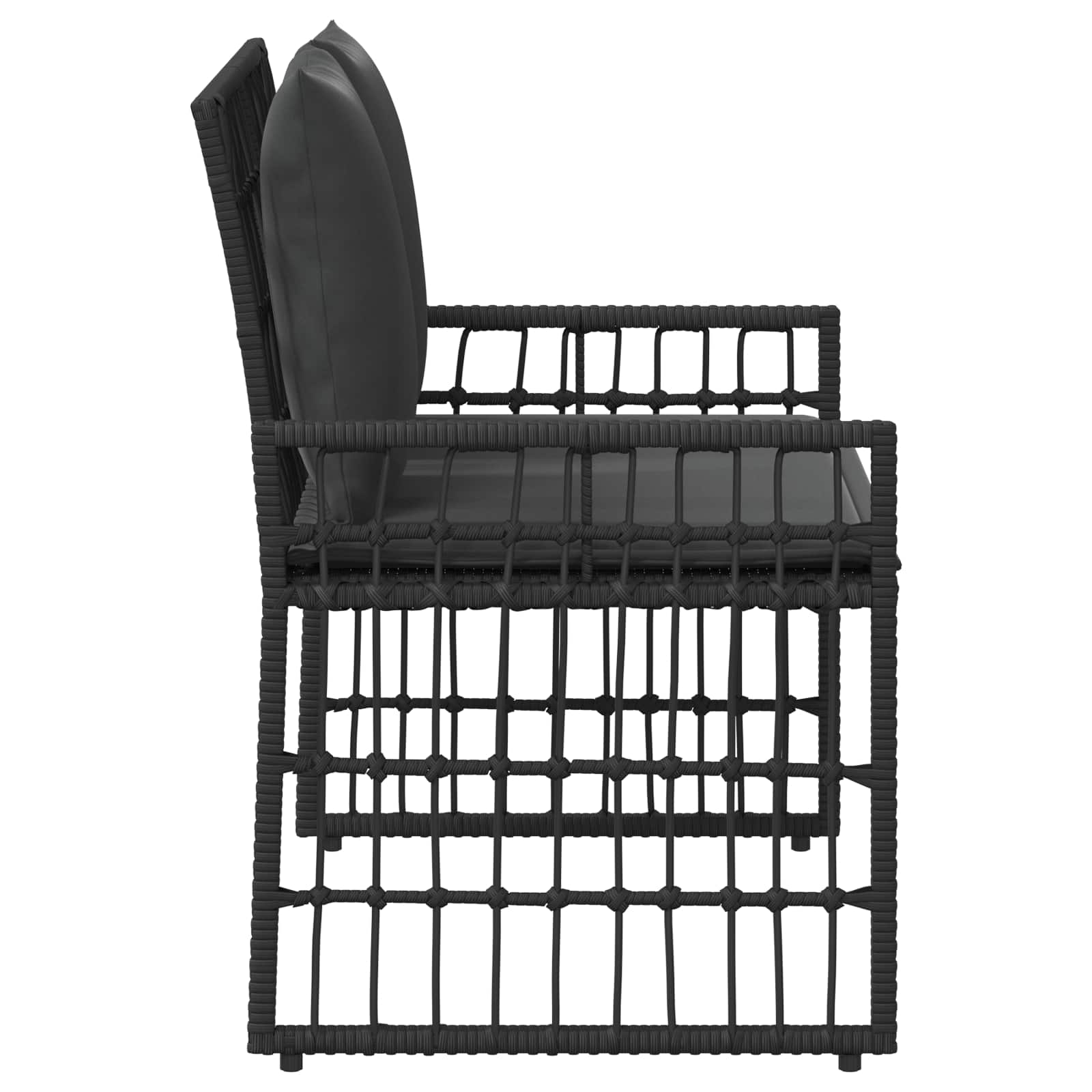 Bank Outdoor Uni Schwarz und Dunkelgrau 116 x 55 x 82 cm