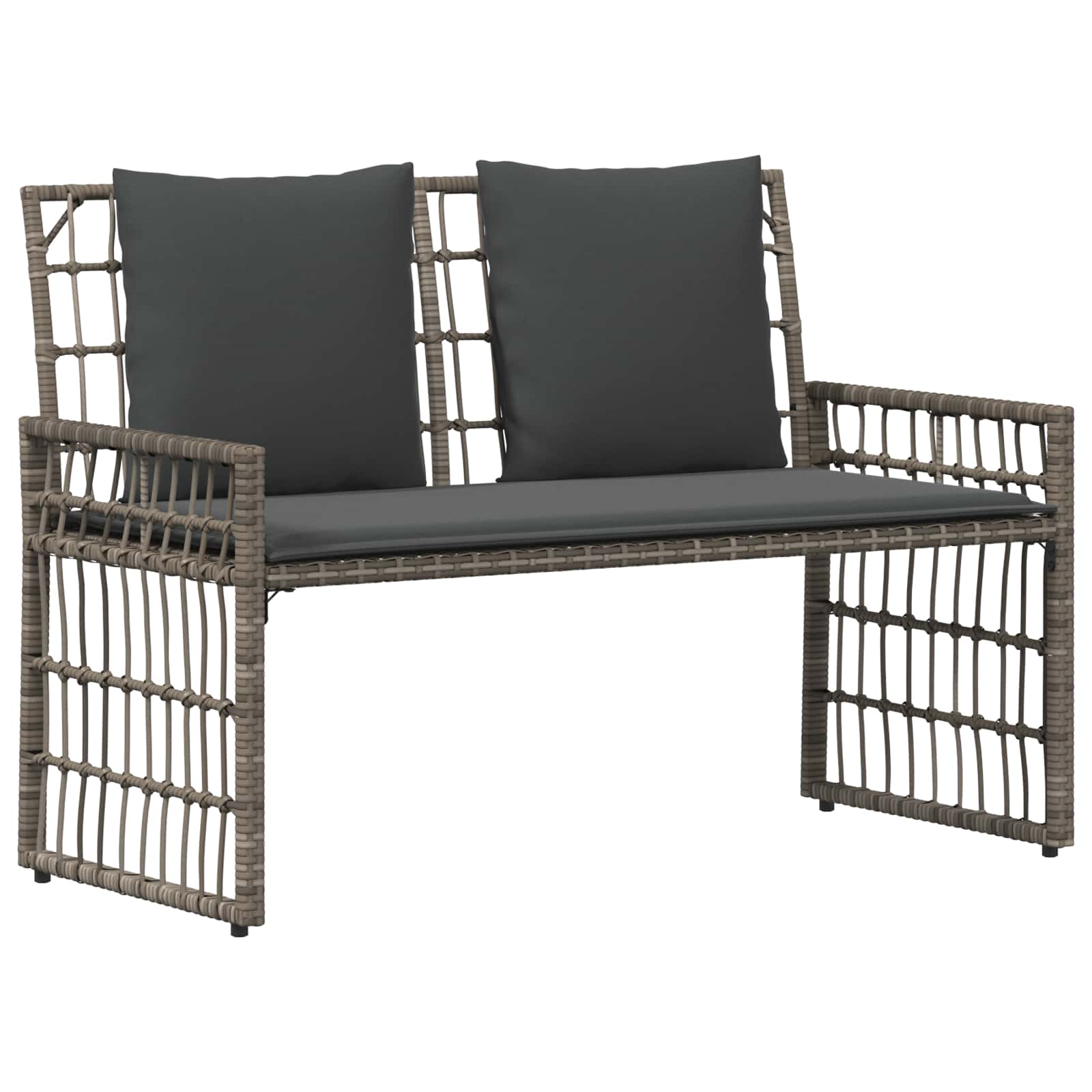 Bank Outdoor Uni Grau und Dunkelgrau 116 x 55 x 82 cm