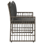 Bank Outdoor Uni Grau und Dunkelgrau 116 x 55 x 82 cm