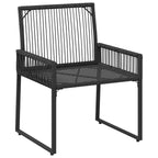 Gartenmöbel Set 11 pcs Schwarz und Türkis Poly-Rattan