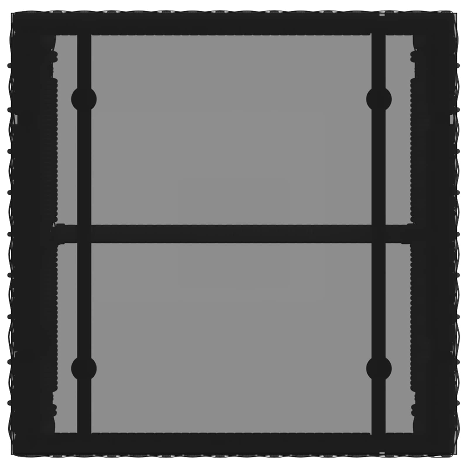 Gartenmöbel Set 11 pcs Schwarz und Türkis Poly-Rattan