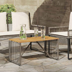 Tisch für Outdoor Grau und Braun 80 x 40 x 40 cm Poly-Rattan