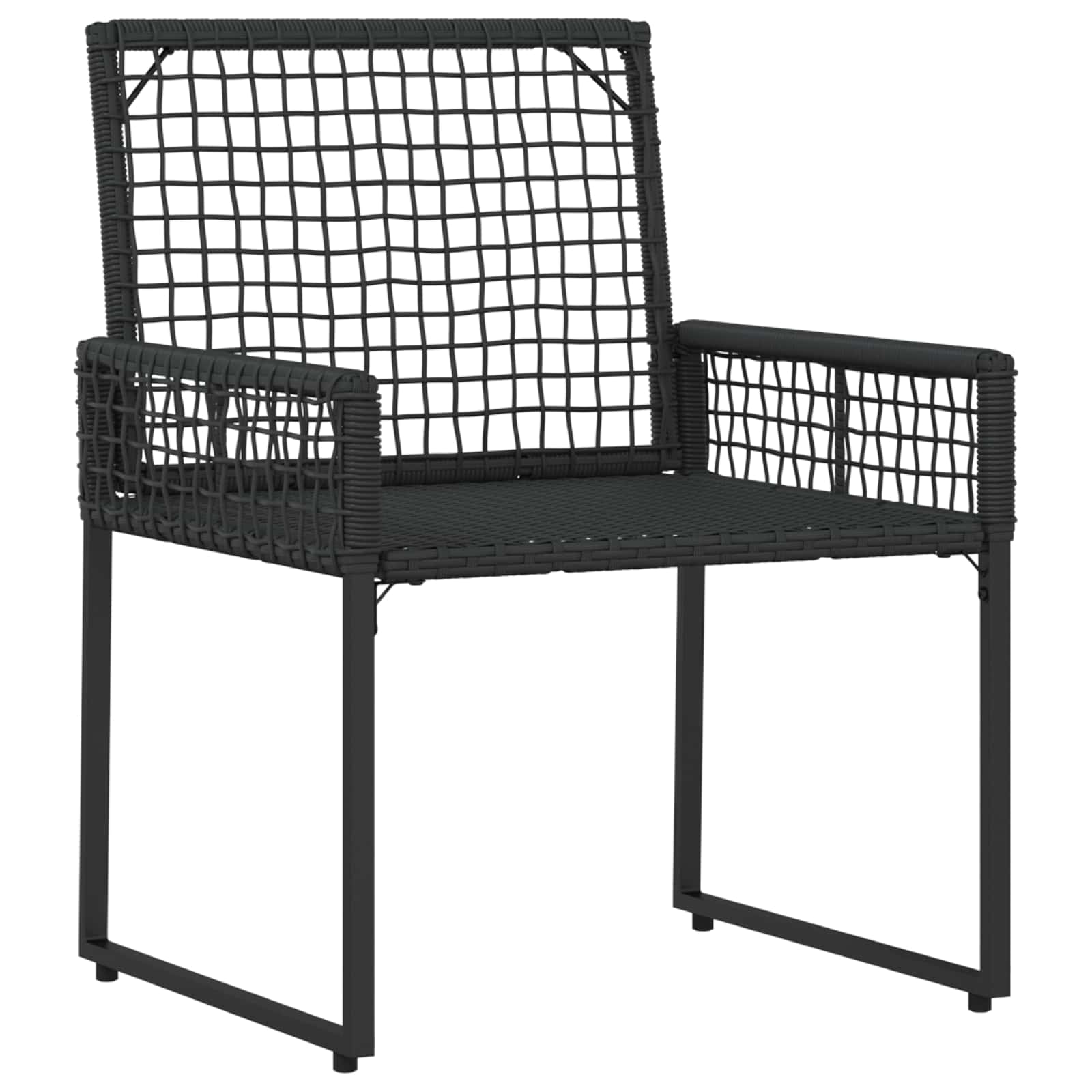 Gartenmöbel-Set mit Kissen 4 pcs Schwarz und Türkis