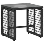 Gartenmöbel-Set mit Kissen 5 pcs Schwarz und Weiß