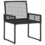 Gartenmöbel-Set mit Kissen 5 pcs Schwarz und Weiß