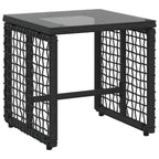 Gartenmöbel-Set mit Kissen 3 pcs Schwarz und Weiß