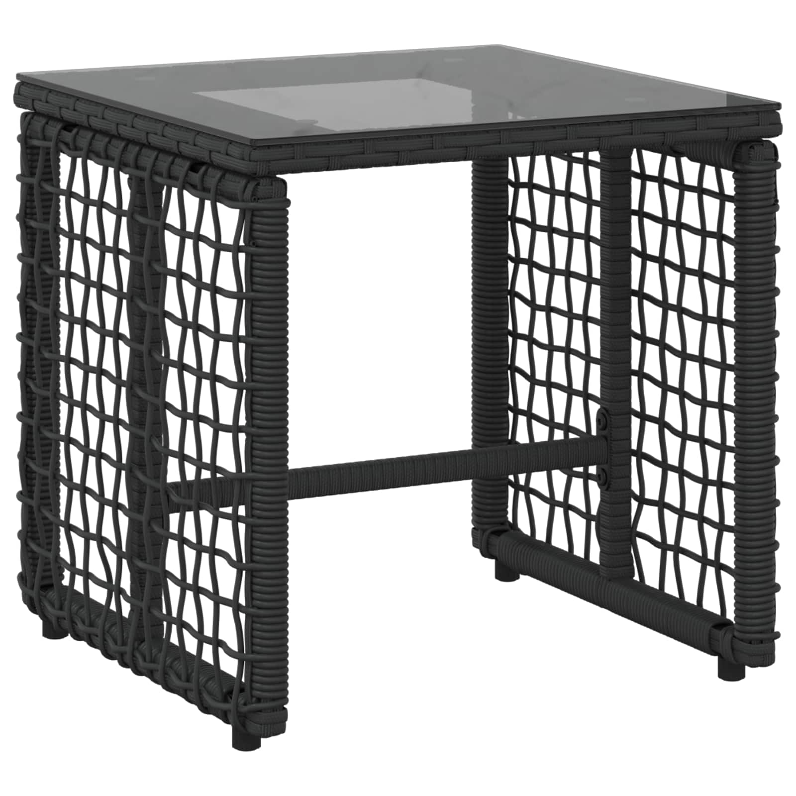 Gartenmöbel-Set mit Kissen 3 pcs Schwarz und Weiß