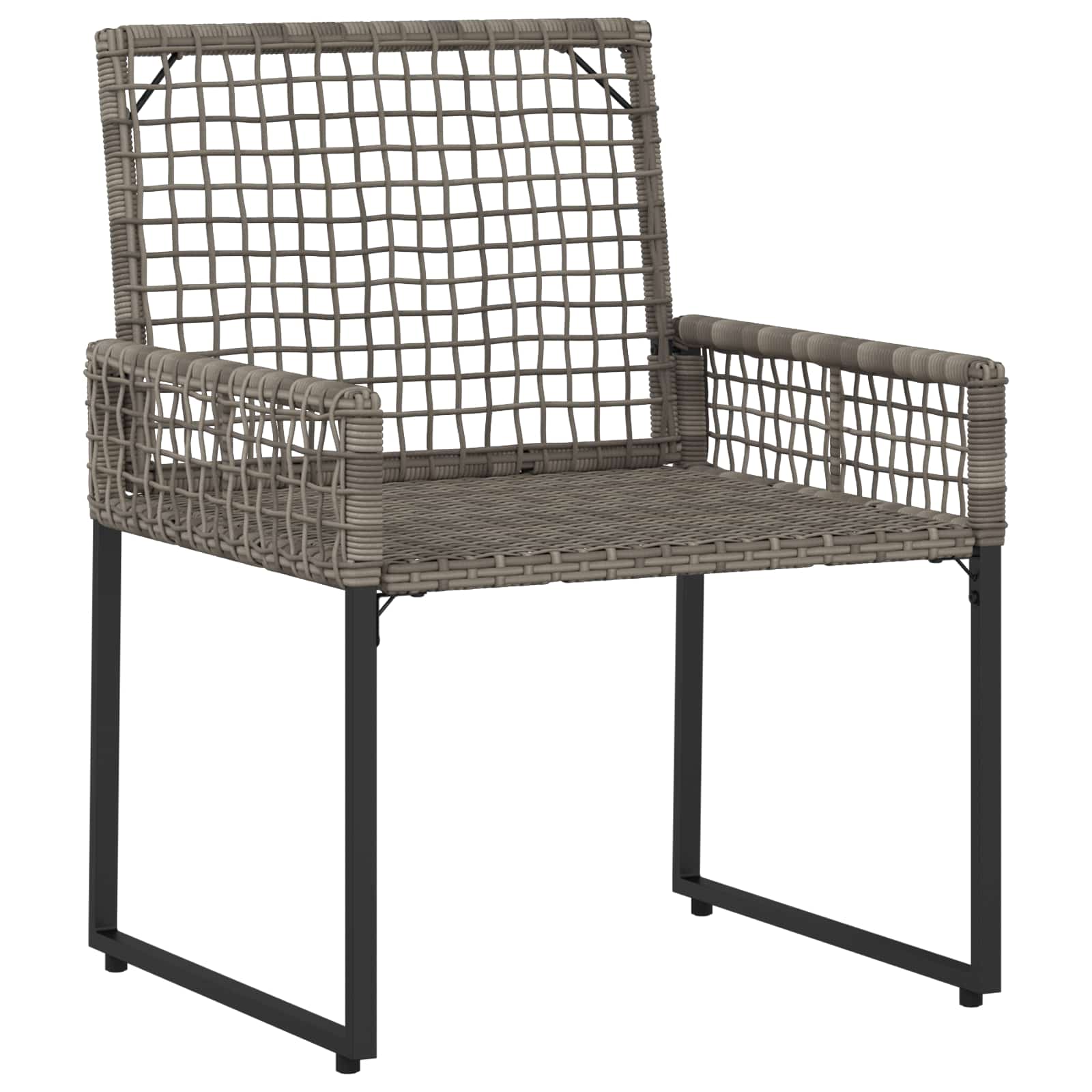 Gartenmöbel-Set mit Kissen 3 pcs Grau