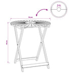 Klappbarer Gartentisch Natur Ø70 x 75 cm Massivholz Akazie