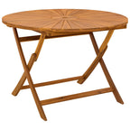 Klappbarer Gartentisch Natur Ø110 x 75 cm Massivholz Akazie