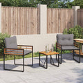 Gartenmöbel Set mit Kissen 3 pcs Hellgrau