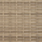 Bank mit Kissen Beige und Cremeweiß 115 x 65 x 72 cm Rattan