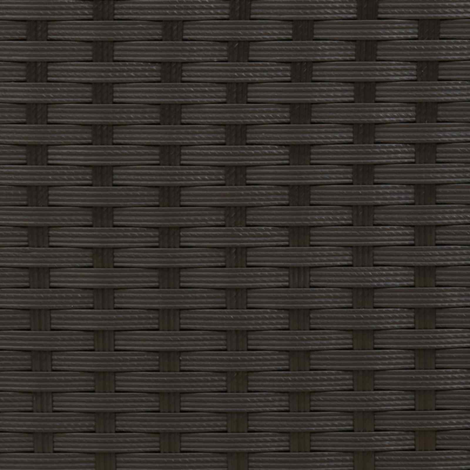 Möbelsets mit Kissen 3 pcs Schwarz und Cremeweiß Rattan