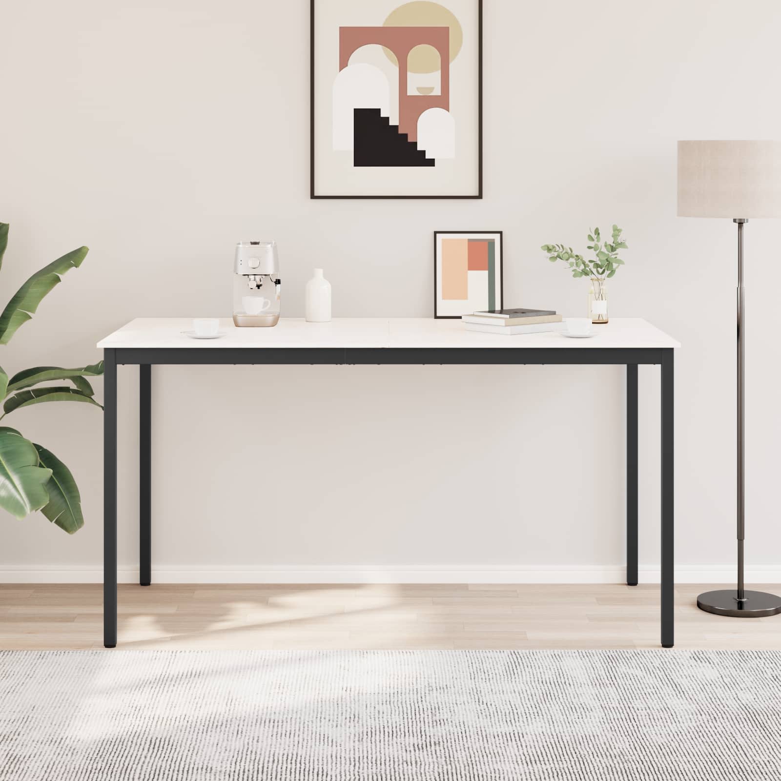 Bartisch Weiß 200 x 100 x 105 cm Massives Kiefernholz