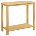 Gartenkonsole Tisch Helles Akazienholz 80 x 35 x 75 cm