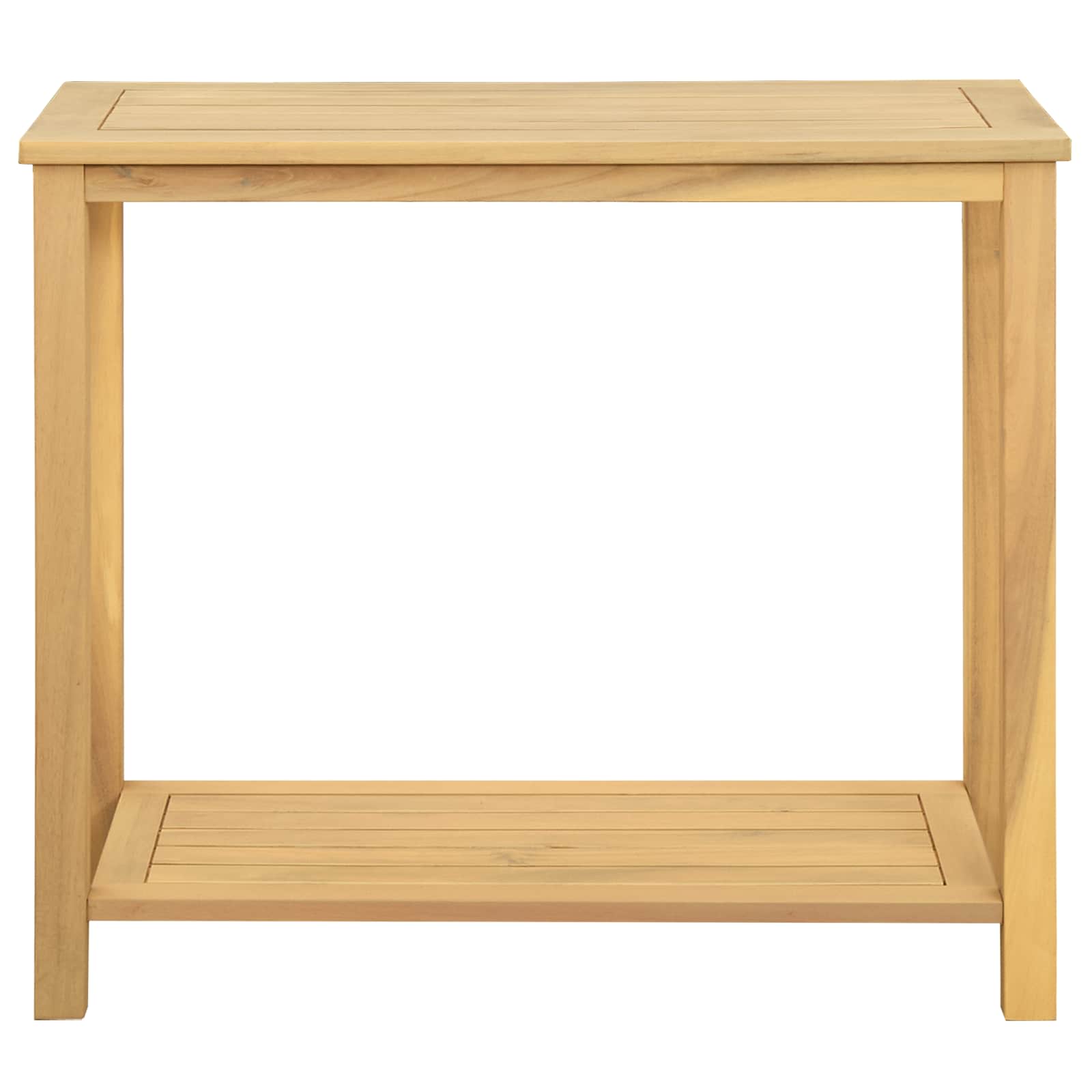 Gartenkonsole Tisch Helles Akazienholz 80 x 35 x 75 cm