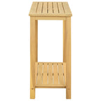 Gartenkonsole Tisch Helles Akazienholz 80 x 35 x 75 cm
