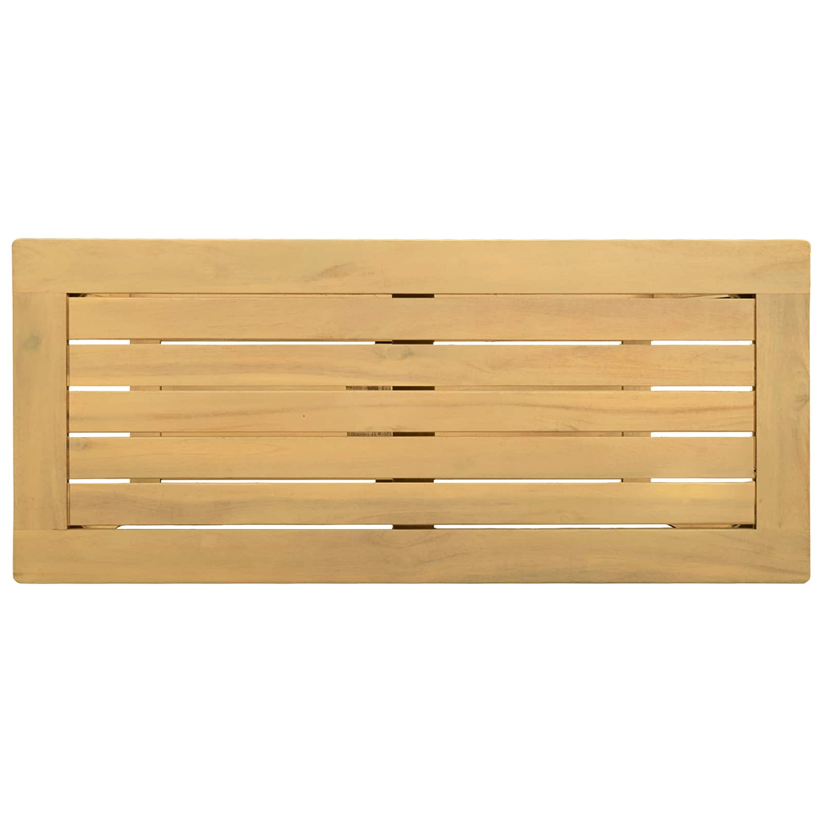 Gartenkonsole Tisch Helles Akazienholz 80 x 35 x 75 cm