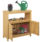 Gartenkonsole Tisch Helles Akazienholz 80 x 35 x 75 cm