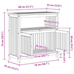 Gartenkonsole Tisch Helles Akazienholz 80 x 35 x 75 cm