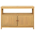 Gartenkonsole Tisch Helles Akazienholz 110 x 35 x 75 cm