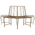 Baumbank 4-Sitzanzahl 160 x 80 x 89 cm Stahl Antikbraun