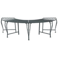Baumbank 4-Sitzanzahl 160 x 80 x 44 cm Stahl Silber Grau