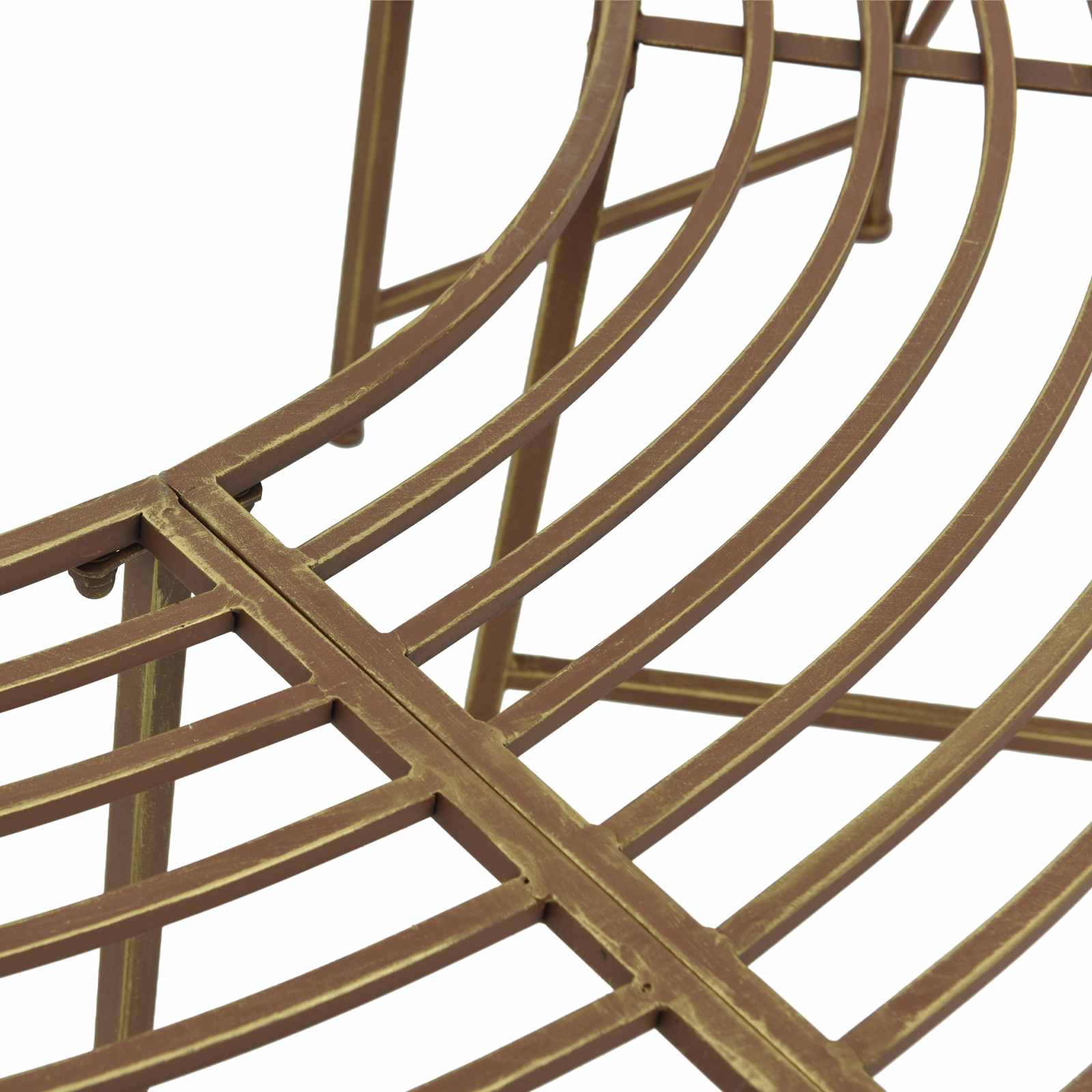 Baumbank 4-Sitzanzahl 160 x 80 x 44 cm Stahl Antikbraun