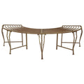 Baumbank 4-Sitzanzahl 160 x 80 x 44 cm Stahl Antikbraun